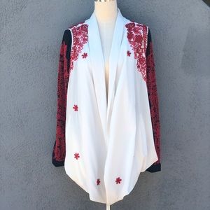 Johnny Was Biya beaded silk jacket size S